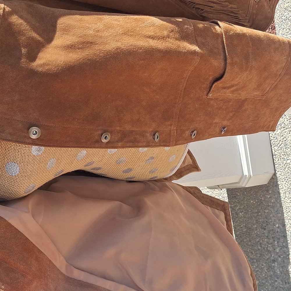 Anthropologie Danae fringe suede leather jacket size 2X western style shacket - Picture 4 of 12